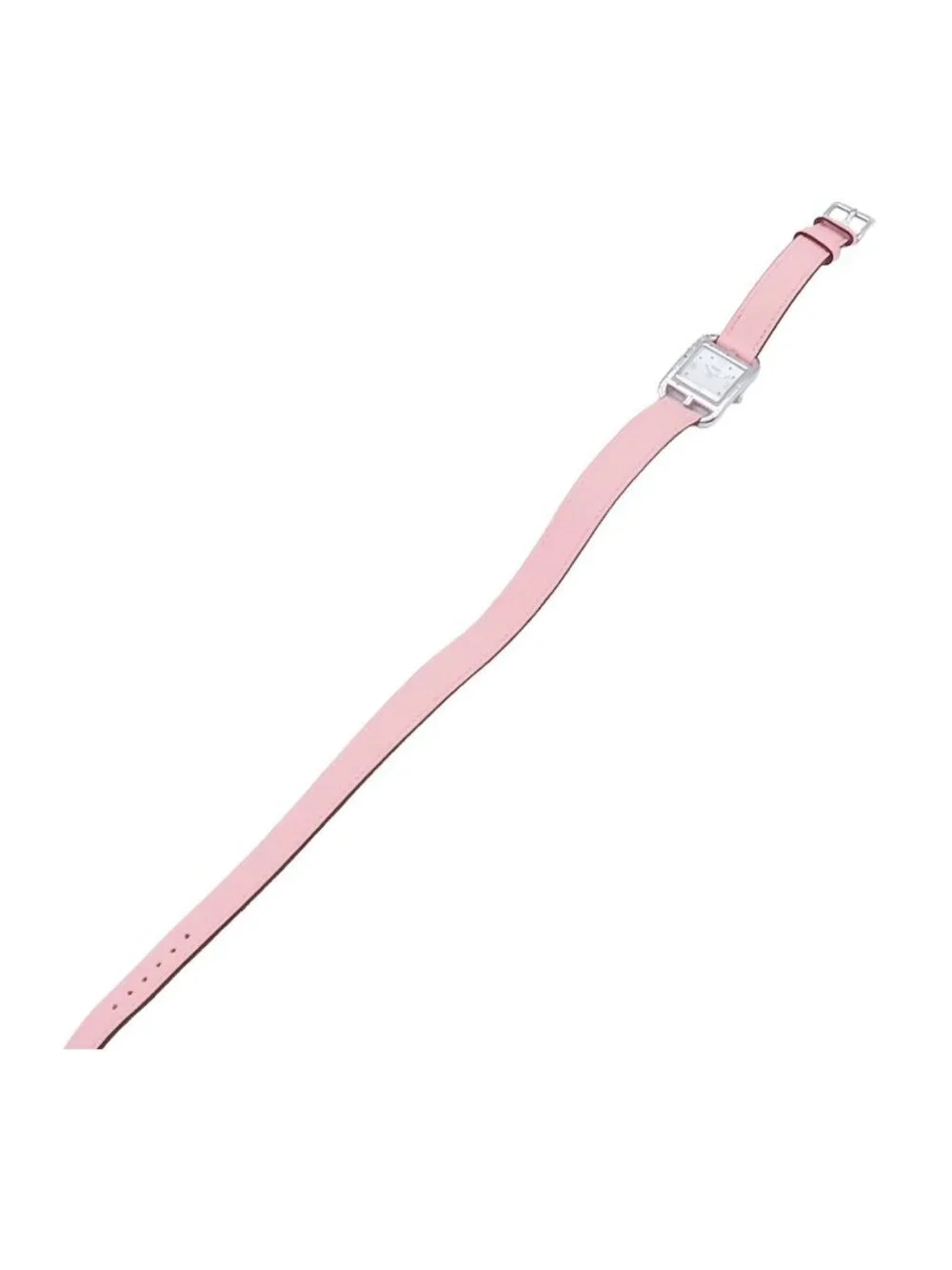 Hermes Cape Cod PM Mop Rose Sakura Stainless Steel Leather Diamond Pink